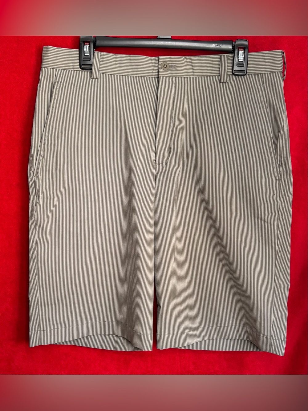 Nike Golf Dri-FIT Tour Performance Striped Shorts Taupe Khaki 34
